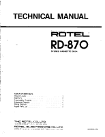 Rotel RD-870 - Technical manual 